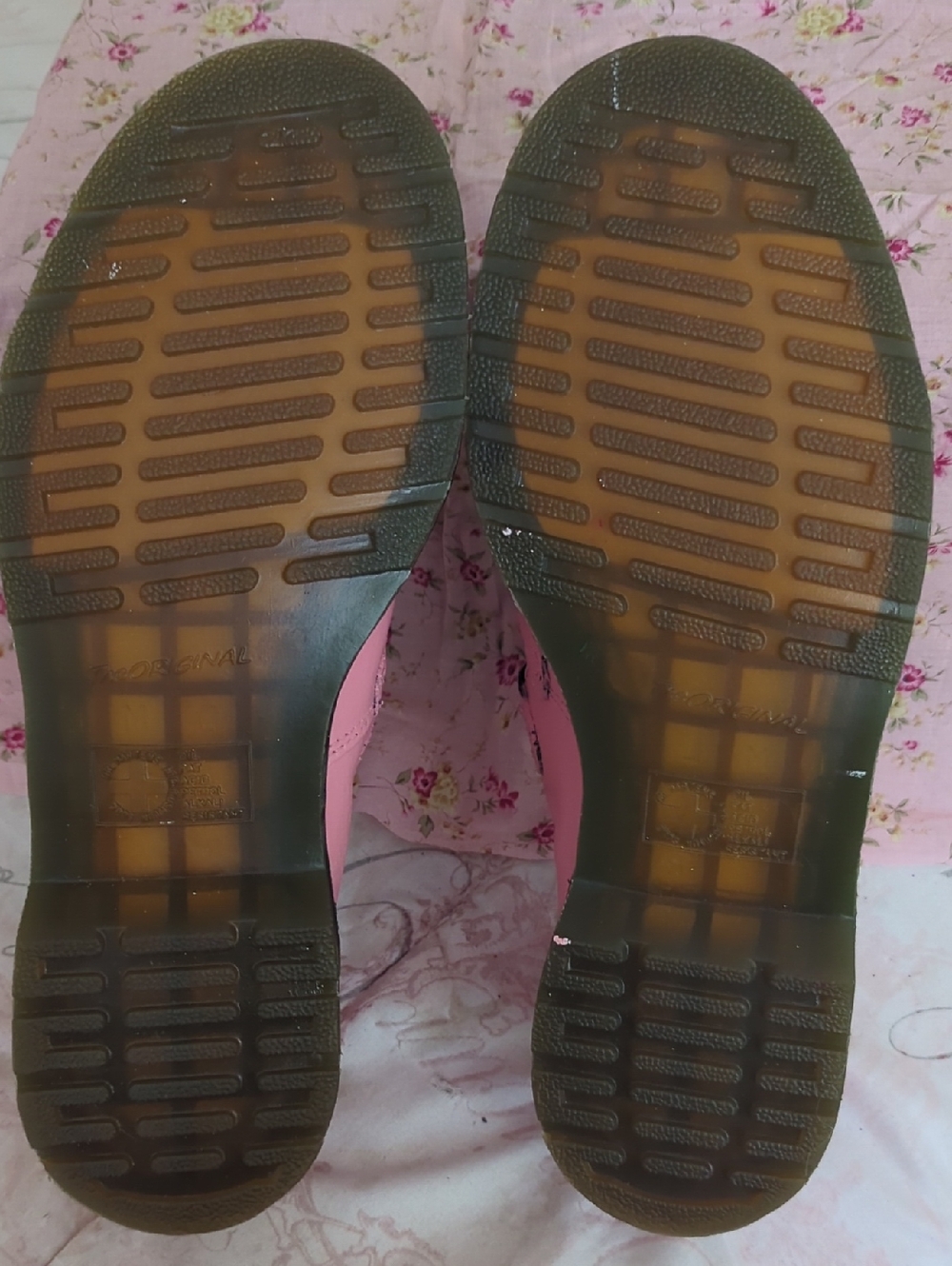 Doc Martens Air Wair Mary Janes DIY Custom Color Petal Pink Size 11 - Picture 4 of 15
